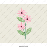Pink Flower Mouse Pad, Floral Desk Decor, Cute Office Accessory, Botanical Computer Mat, Gift for Her, Home Office Decor - Tawshia