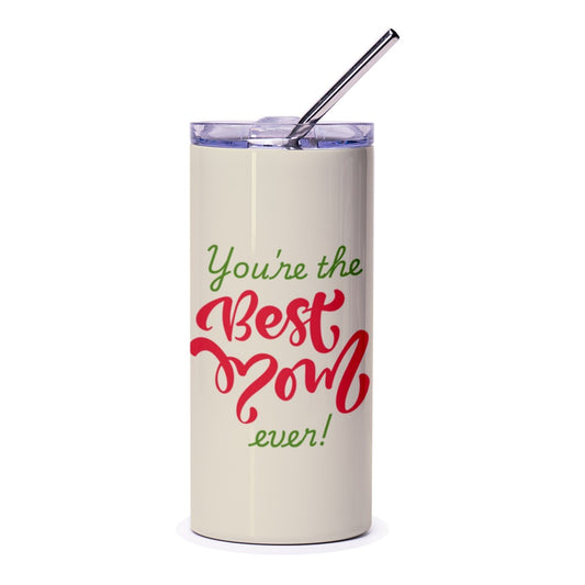 Best Mom Ever Tumbler, Mother's Day Gift Idea, Gift for Mom, Mom Appreciation Gift, Tumbler with Straw, Mom Birthday Present - Tawshia