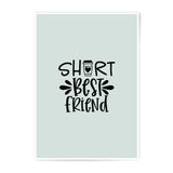 Short Best Friend Photographic Prints, Coffee Heart, Cute Gift, Wall Art, Home Decor, Friendship Love, Minimalist Art - Tawshia