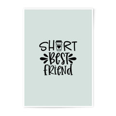 Short Best Friend Photographic Prints, Coffee Heart, Cute Gift, Wall Art, Home Decor, Friendship Love, Minimalist Art - Tawshia