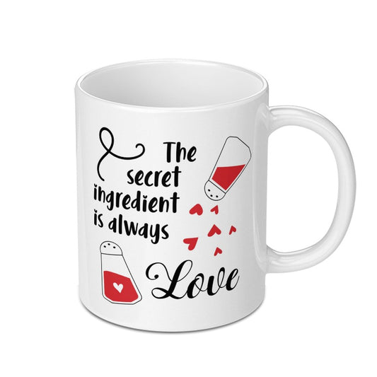 Secret Ingredient Love Mug, Funny Gift, Cooking Mug, Kitchen Decor, Recipe Mug, Foodie Present, Coffee Lover, Gift Idea, White Mug - Tawshia