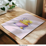 Lemon Cupcake Photographic Print, Floral Art, Kitchen Decor, Dessert Wall Art, Sweet Treat Prints, Lavender Flower Print - Tawshia