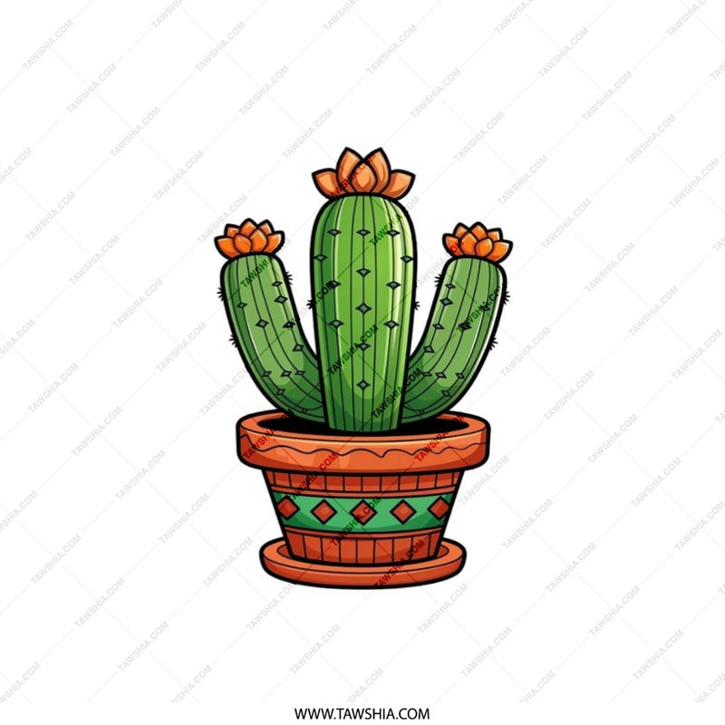 Cactus Pillow, Desert Plant Throw Pillow, Southwestern Decor Accent, Succulent Lover Gift, Unique Home Decor, Decorative Pillow - Tawshia