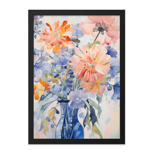Floral Wall Art, Watercolor Flowers Print, Flower Bouquet Painting, Botanical Art Print, Floral Home Decor, Wall Decor - Tawshia