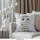 Sorry When Hungry Pillow, Funny Foodie Decor, Cute Apology Cushion, Comfort Food Gift, Hangry Humor Pillow, Forgiveness Present - Tawshia