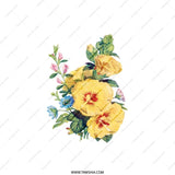 Yellow Flower Pillow, Floral Throw Pillow, Botanical Pillow, Spring Decor Pillow, Decorative Cushion, Flower Home Decor - Tawshia