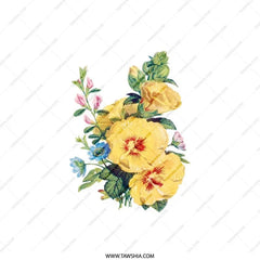 Yellow Flower Pillow, Floral Throw Pillow, Botanical Pillow, Spring Decor Pillow, Decorative Cushion, Flower Home Decor - Tawshia