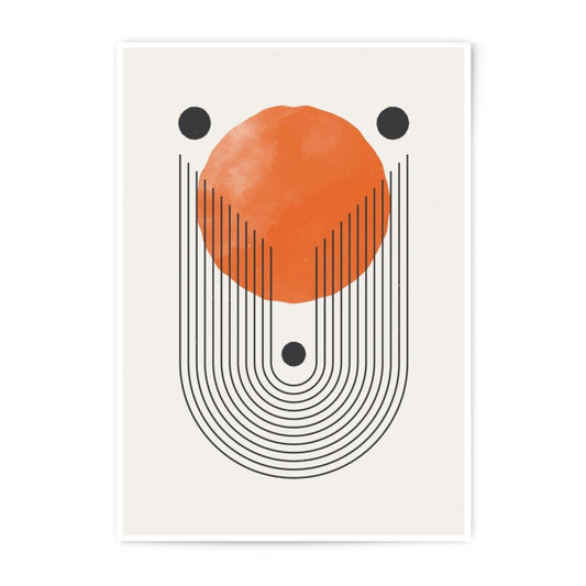 Abstract Sun Photographic Print, Geometric Wall Art, Minimalist Art Print, Modern Home Decor, Circle Print, Line Art Print, Home Decoration - Tawshia
