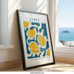 Lemon Wall Art, Citrus Print, Fruit Poster, Quote Art, Kitchen Decor, Minimalist Art, Modern Home Decor, Gift Idea - Tawshia
