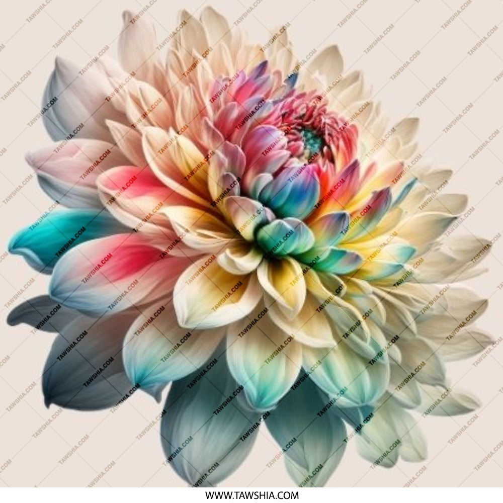 Dahlia Flower Pinback Button, Floral Badge, Colorful Flower Art, Flower Lover Gift, Botanical Button, Unique Design Pin, Aesthetic Button - Tawshia