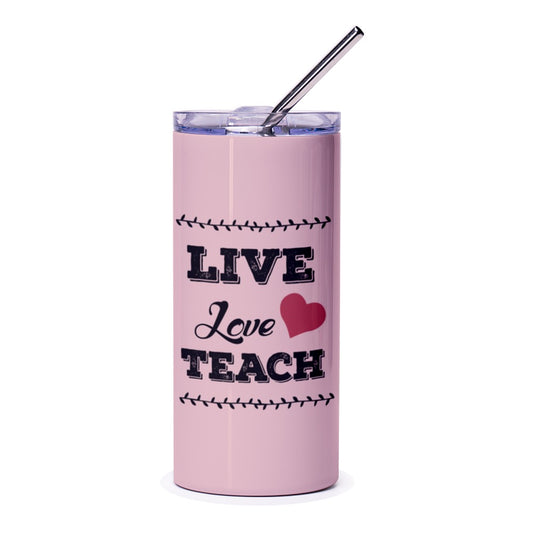 Live Love Teach Tumbler, Teacher Appreciation Gift, Teacher Tumbler, Back to School Gift for Teacher, Gift for Educator - Tawshia