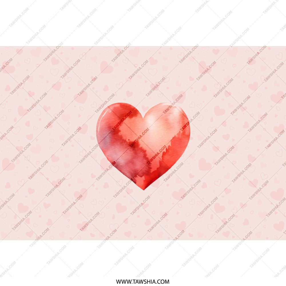 Watercolor Heart Tumbler, Valentines Day Gift, Love Tumbler, Heart Pattern Tumbler, Gift For Her, Romantic Tumbler, Stainless Steel Tumbler - Tawshia