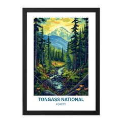 Tongass National Forest Wall Art, Alaskan Landscape Print, Mountain River Scene, Nature Lover Gift, Scenic View Decor, Modern Home Art - Tawshia