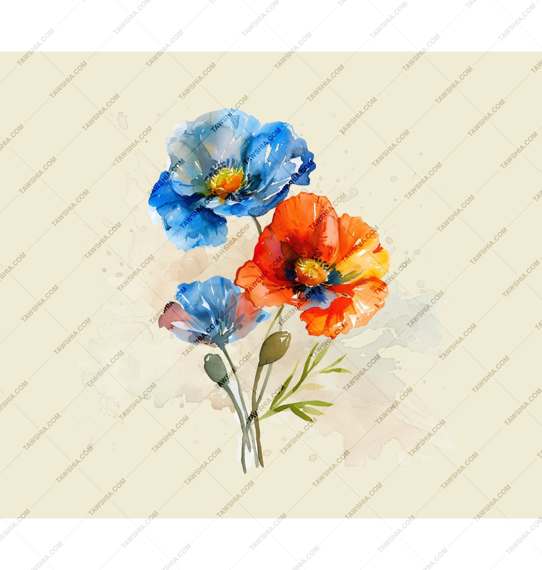 Beautiful Colorful Floral Print Artwork product type