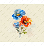 Beautiful Colorful Floral Print Artwork product type