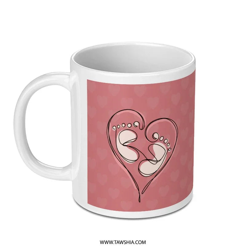 Heart Shaped Feet Artwork Design Coffee Mug Product