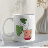 Potted Plant Mug, Trendy Coffee Mug, Cute Plant Lover Gift, Houseplant Mug, Plant Mom Gift, Botanical Mug, Plant Themed Mug, Gift for Her - Tawshia