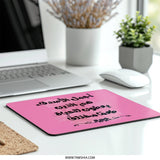 Arabic Quote Mouse Pad, Inspirational Art, Aesthetic Desk Decor, Pink Mousepad, Gift for Friend, Home Office, Computer Accessories - Tawshia