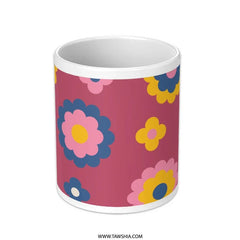 Colorful Retro Flower Patterned Mug product