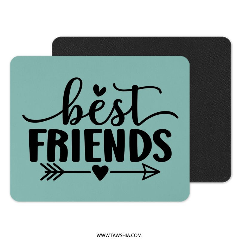 Best Friends Mouse Pad, Cute Friendship Gift, Arrow Heart Design, Office Desk Decor, Unique Mousepad, Bestie Gift Idea, Stylish Computer - Tawshia