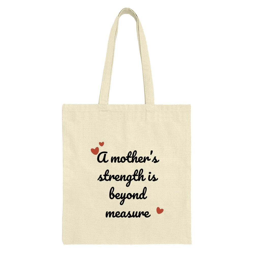 Mother's Strength Tote Bag, Mom Gift, Heart Design Bag, Everyday Tote, Gift for Her, Mom's Birthday, Unique Tote Bag, Stylish Tote Bags - Tawshia
