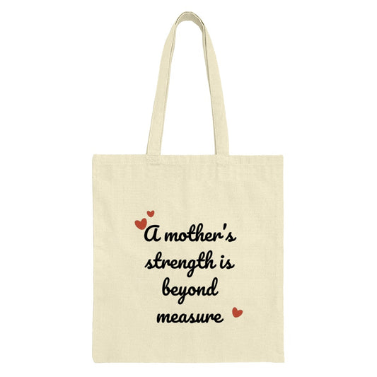 Mother's Strength Tote Bag, Mom Gift, Heart Design Bag, Everyday Tote, Gift for Her, Mom's Birthday, Unique Tote Bag, Stylish Tote Bags - Tawshia