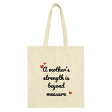 Mother's Strength Tote Bag, Mom Gift, Heart Design Bag, Everyday Tote, Gift for Her, Mom's Birthday, Unique Tote Bag, Stylish Tote Bags - Tawshia