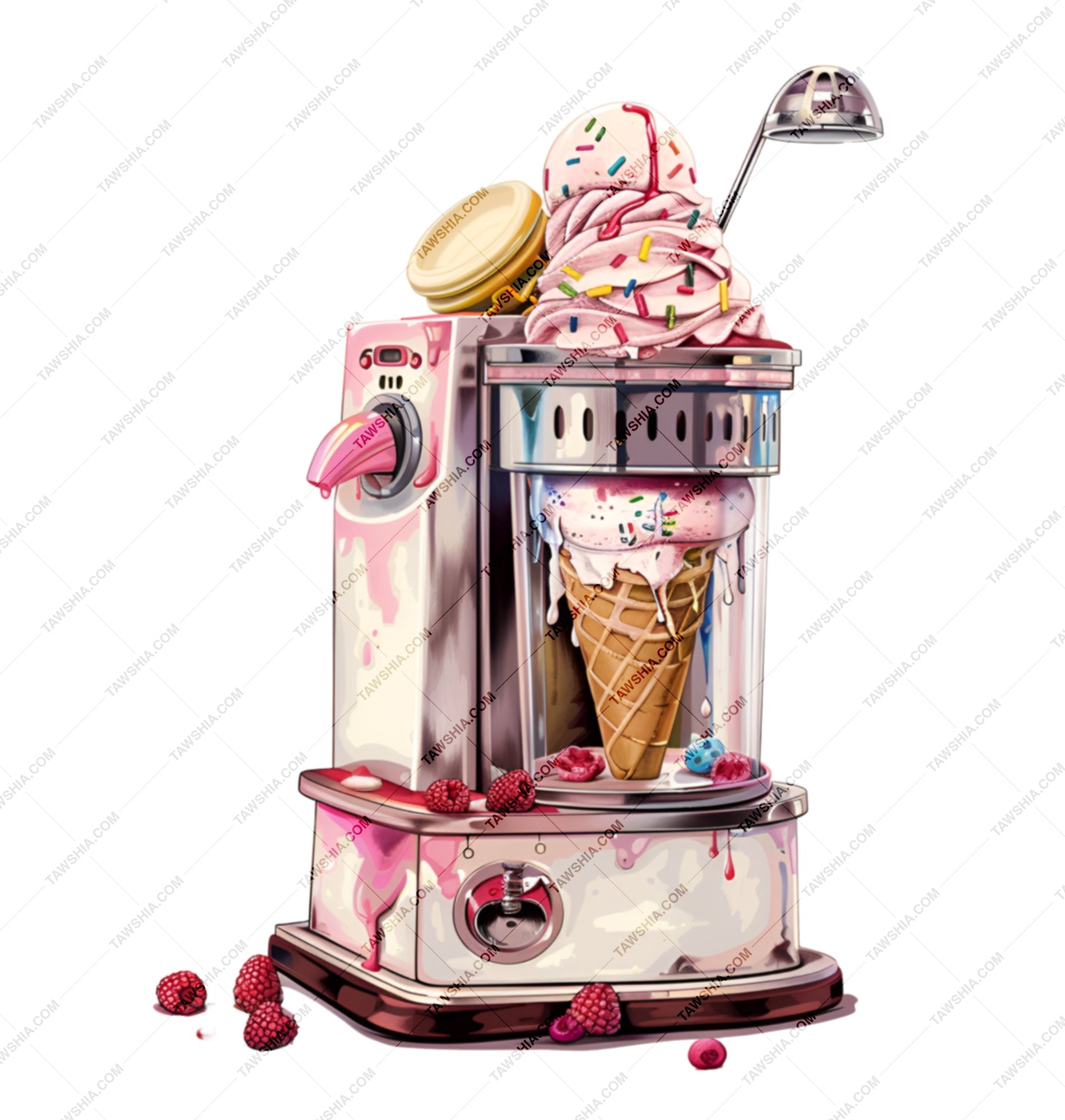 Retro Ice Cream Maker with Cone Dessert product