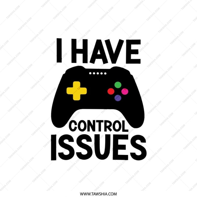 Funny Gamer Pillow, I Have Control Issues, Video Game Controller Gift, Gaming Room Decor, Gift for Gamers, Gamer Home Decor - Tawshia