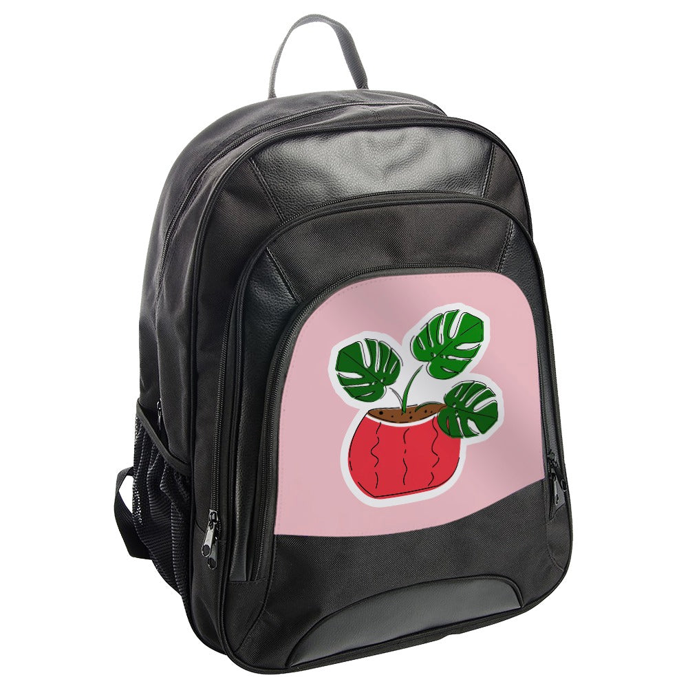Monstera Plant Backpack, Trendy Pink Backpack, Potted Plant Bag, Tropical Leaf Backpack, Plant Lover Gift, Stylish Backpack, Cute Backpack - Tawshia