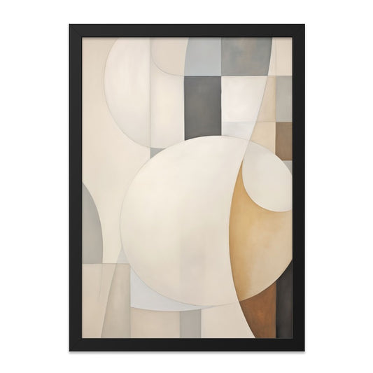 Abstract Geometric Wall Art, Modern Art Print, Neutral Color Wall Decor, Contemporary Wall Art - Tawshia