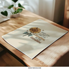 Sunflower Photographic Prints, Inspirational Quote Art, Positive Wall Decor, Floral Print, Butterfly Art, Motivational Gift, Sunshine Decor - Tawshia