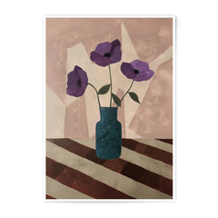 Purple Flower Photographic Print, Floral Art Print, Home Decor, Still Life Art, Botanical Wall Art, Modern Art Print, Wall Decor, Gift Idea - Tawshia