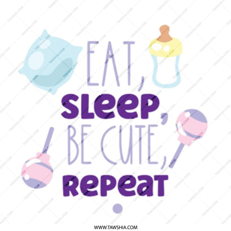 Cute Baby Mug, Eat Sleep Be Cute Repeat Mug, New Parent Gift, Baby Shower Gift, Cute Mug, Gift for Mom, Funny Baby Mug, Baby Quote Mug - Tawshia