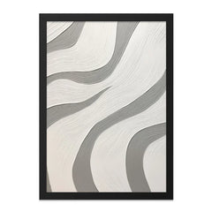 Abstract Wave Wall Art, Gray and White Texture, Modern Minimalist Decor, Contemporary Art Print, Stylish Home Accents, Trendy Wall Decor - Tawshia