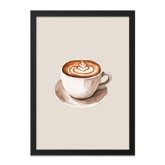 Watercolor Coffee Art, Latte Art Print, Coffee Lover Gift, Kitchen Wall Decor, Cafe Art Print, Coffee Painting, Modern Art, Wall Art - Tawshia