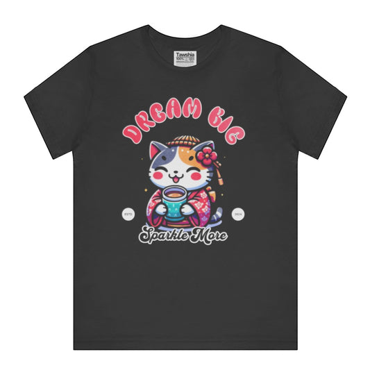 Dream Big Sparkle More Cat Graphic T-shirt product type