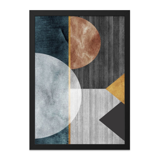 Abstract Geometric Wall Art, Modern Art Print, Circle Triangle Shapes, Minimalist Home Decor, Contemporary Artwork, Trendy Wall Decor - Tawshia