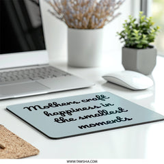 Mothers Craft Happiness Mouse Pad, Inspirational Quote Mousepad, Mom Gift Idea, Unique Motherhood Desk Accessory, Office Decor - Tawshia