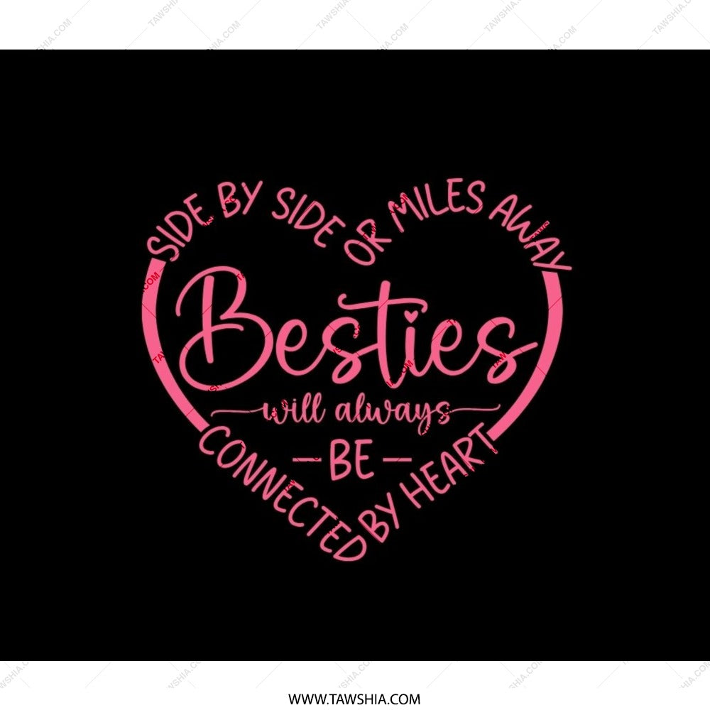 Besties Backpack, Friend Backpack, Friendship Gift, Gift for Best Friend, BFF Backpack, Connected by Heart, Backpack for Friend - Tawshia
