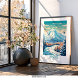 Niseko Japan Wall Art, Ski Resort Print, Japanese Winter Landscape Poster, Mountain Scenery Home Decor, Modern Travel Art - Tawshia