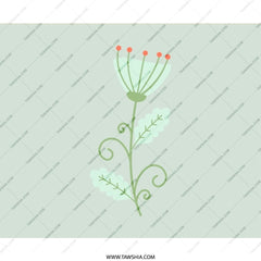 Floral Mouse Pad, Cute Flower Design, Pastel Green Mousepad, Botanical Illustration, Desk Accessory, Office Decor, Computer Gift - Tawshia