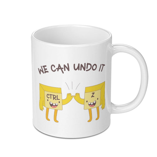 Undo It Mug, Ctrl Z Mug, Programmer Mug, Computer Geek Gift, Keyboard Shortcuts, Cute Cartoon Characters Mug, Office Gift, Funny Mug - Tawshia
