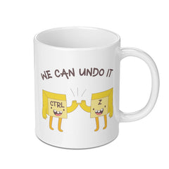 Undo It Mug, Ctrl Z Mug, Programmer Mug, Computer Geek Gift, Keyboard Shortcuts, Cute Cartoon Characters Mug, Office Gift, Funny Mug - Tawshia