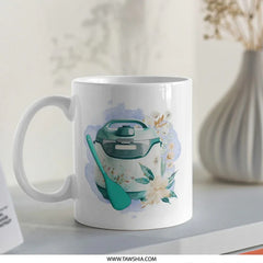 Floral Instant Pot Mug, Kitchen Appliance Mug, Cooking Lover Gift, Chef Coffee Mug, Watercolor Kitchenware Mug, Foodie Gift - Tawshia