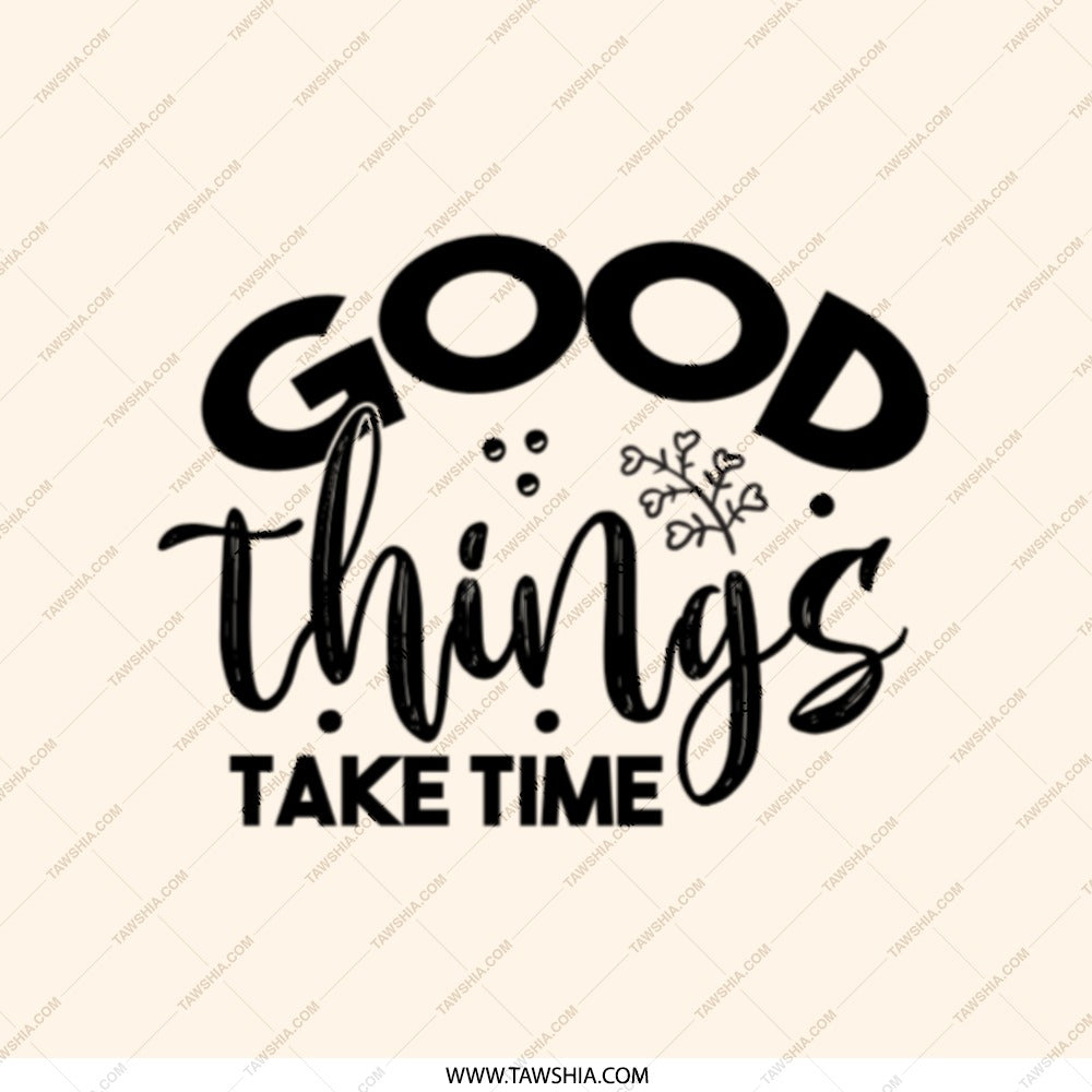 Good Things Take Time Pocket Mirror, Inspirational Saying Compact Mirror, Motivational Gift for Her, Handbag Mirror, Travel Mirror - Tawshia