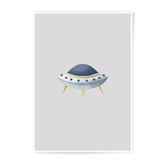 UFO Photographic Print, Space Art, Kids Room Decor, Nursery Art, Sci Fi Wall Art, Flying Saucer Print, Home Decor, Minimalist Art - Tawshia