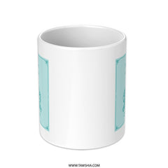 Elegant White and Blue Floral Design Mug product