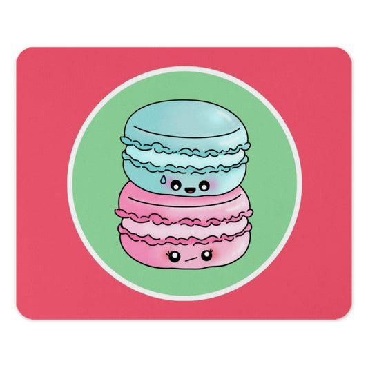Macaron Mouse Pad, Cute Kawaii Design, Stacked Macarons, Foodie Gift, Desk Accessory, Pastel Colors, Sweet Treat Mousepad, Office Decor - Tawshia