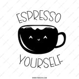 Espresso Yourself Tote Bag, Coffee Lover Gift, Funny Quote Bag, Cute Coffee Design, Unique Tote, Everyday Bag, Shopping Bag, Gift Idea - Tawshia